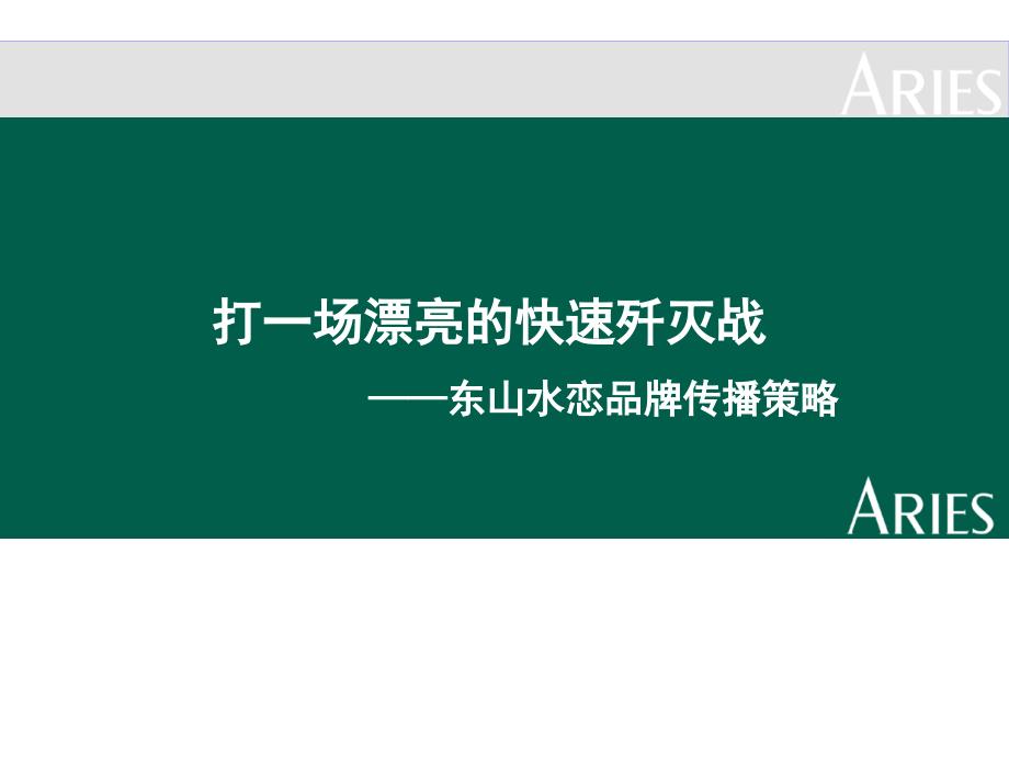 东山大沙头东山水恋品牌传播策略_第1页