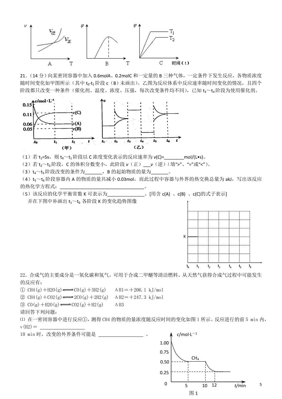 核心考十三  化学平衡图像题_第5页