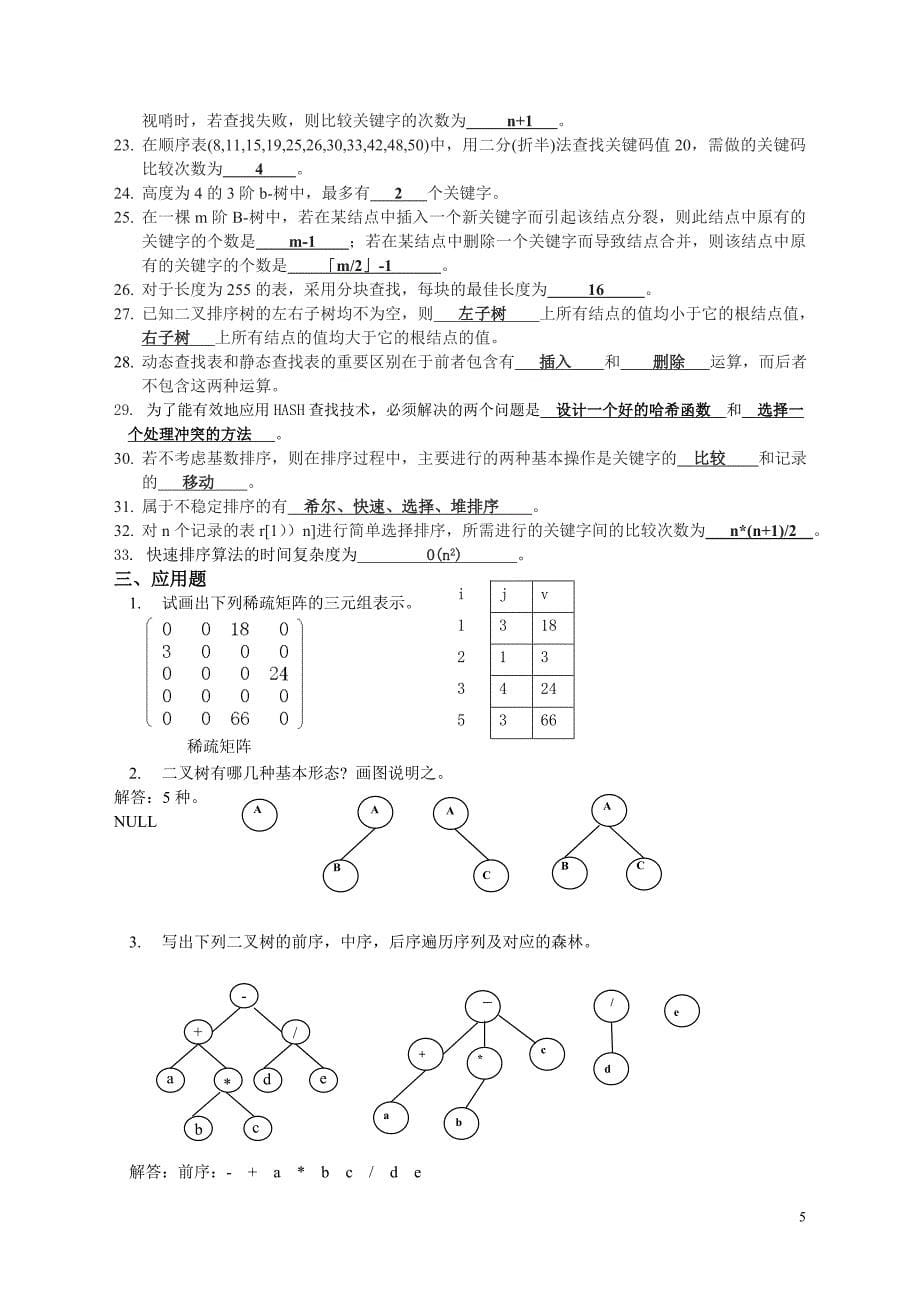 数据结构复习答案2013_第5页