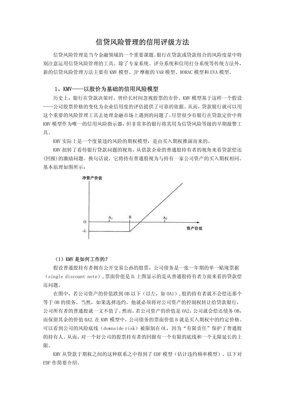 信用风险量化的4种模型_第1页