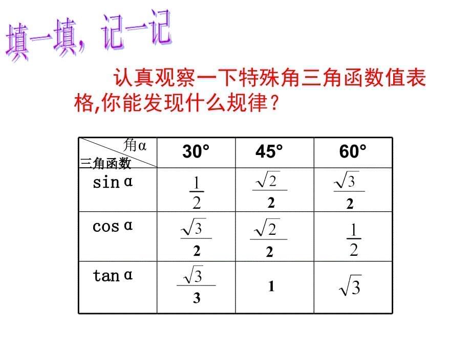 【实验基地】九下7.3特殊角的三角函数_第5页