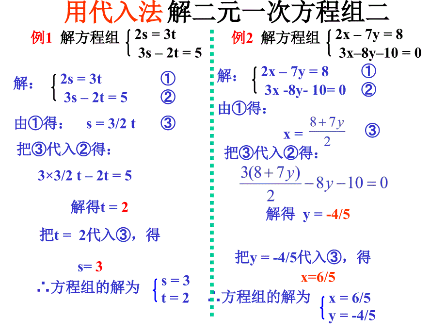 用代入法解二元一次方程组2_第4页