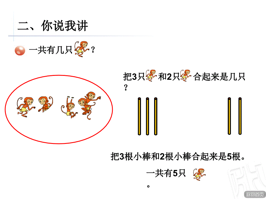 青岛版五四制一年级数学上册加法的意义PPT课件_第4页