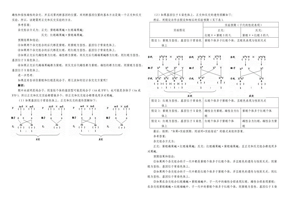 探究基因在染色体上的定位的实验设计_第3页