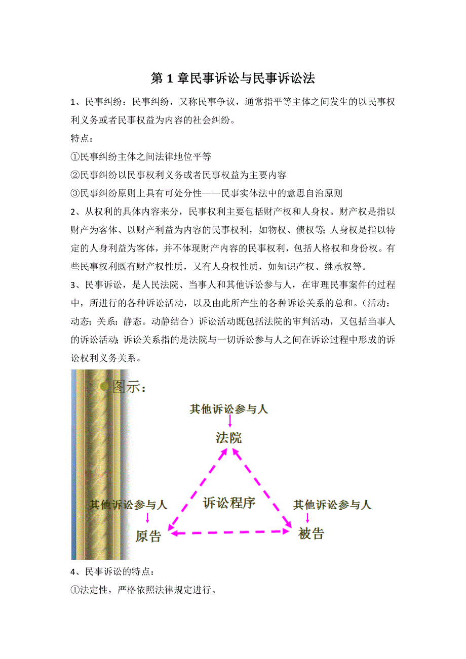 民事诉讼法要点_第1页