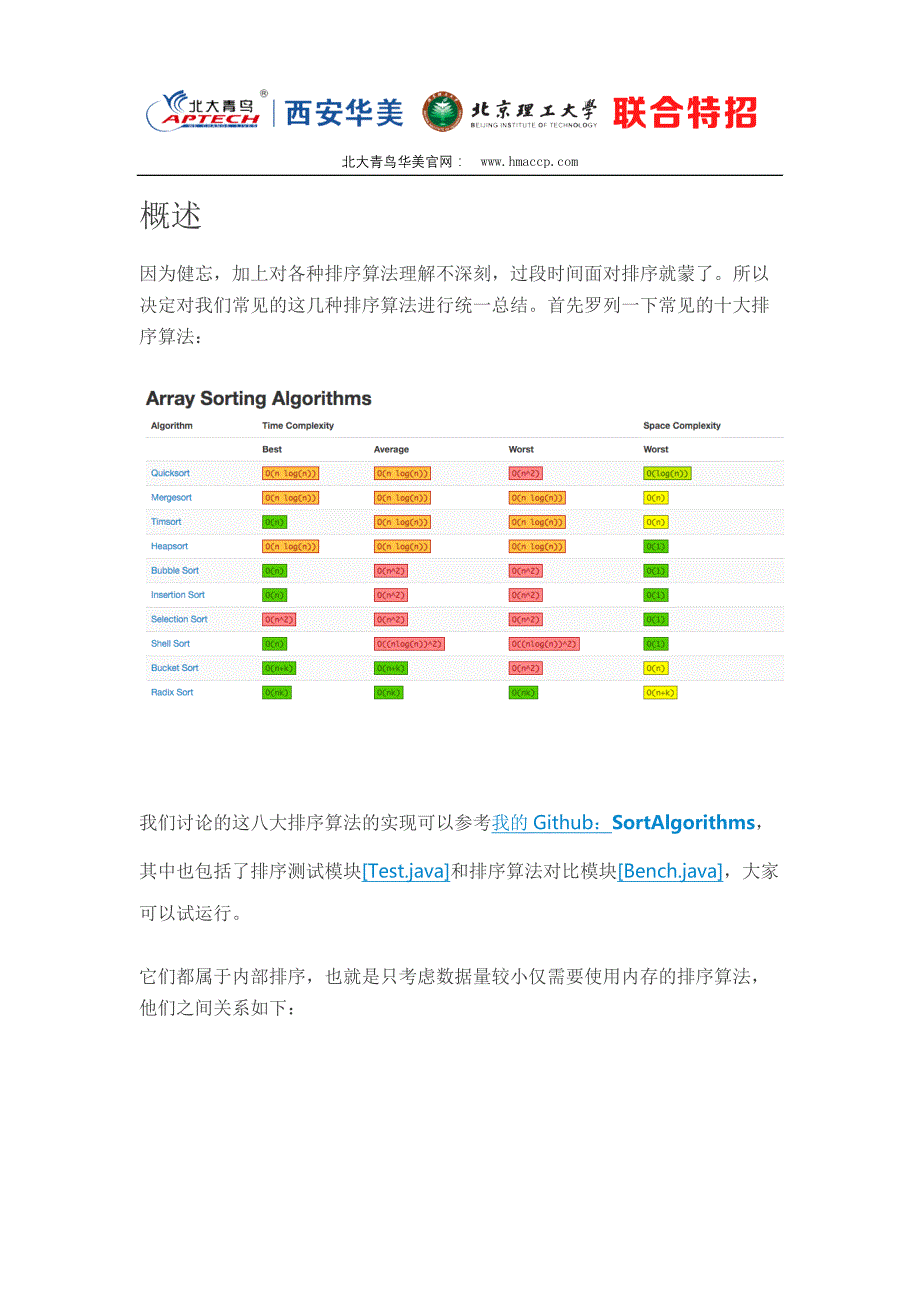 八大排序算法总结与java实现_第1页