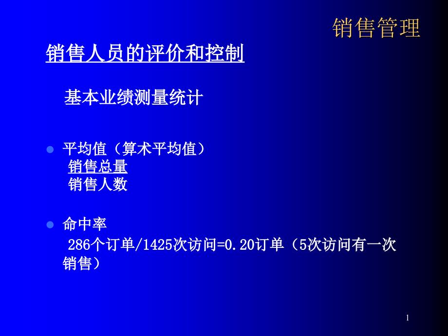 销售人员的评价和控制_第1页