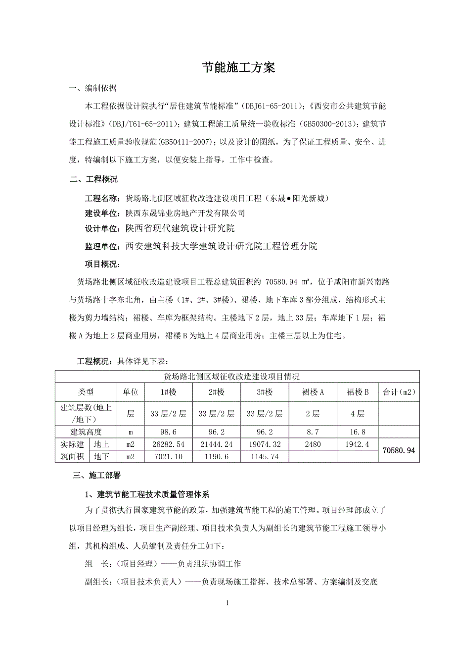 剪力墙结构商业住宅楼工程节能施工方案_第1页