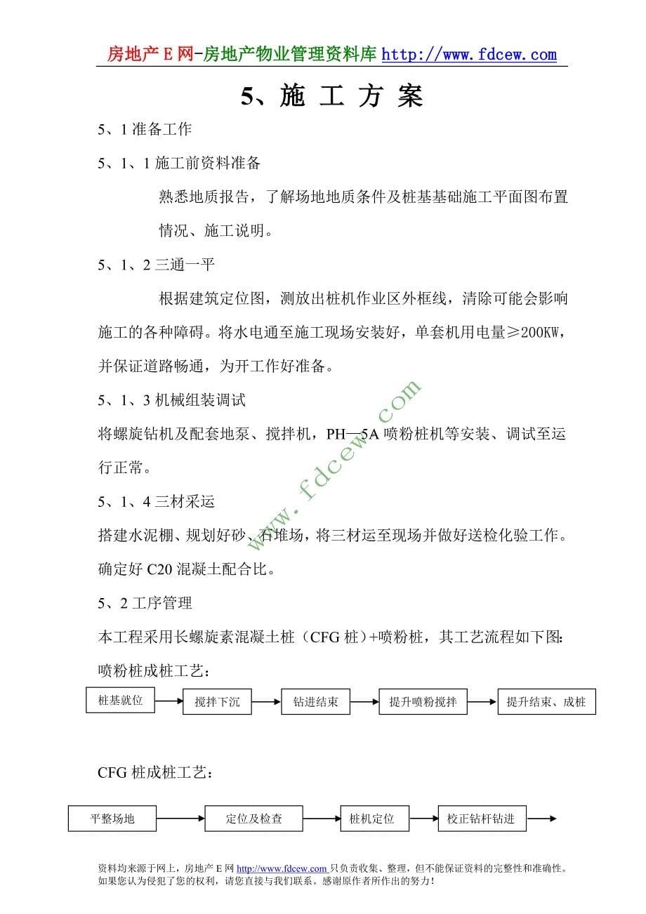 钢铁公司高炉矿槽工程CFG桩与喷粉桩复合地基的施工方案_第5页