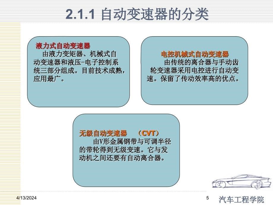 汽车自动变速器原理与维修-第二章 自动变速器(1)-课件_第5页