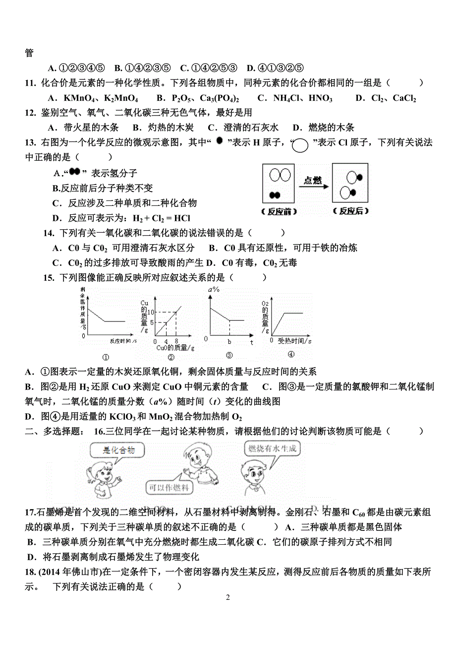 新2014化学14周反思题(刘老师)_第2页