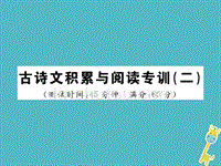 八年级语文下册古诗文积累与阅读专训二习题课件新人教版