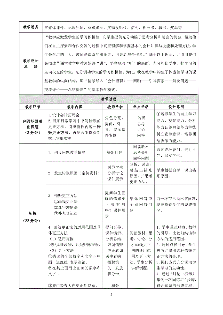 教案《错账更正方法》_第2页