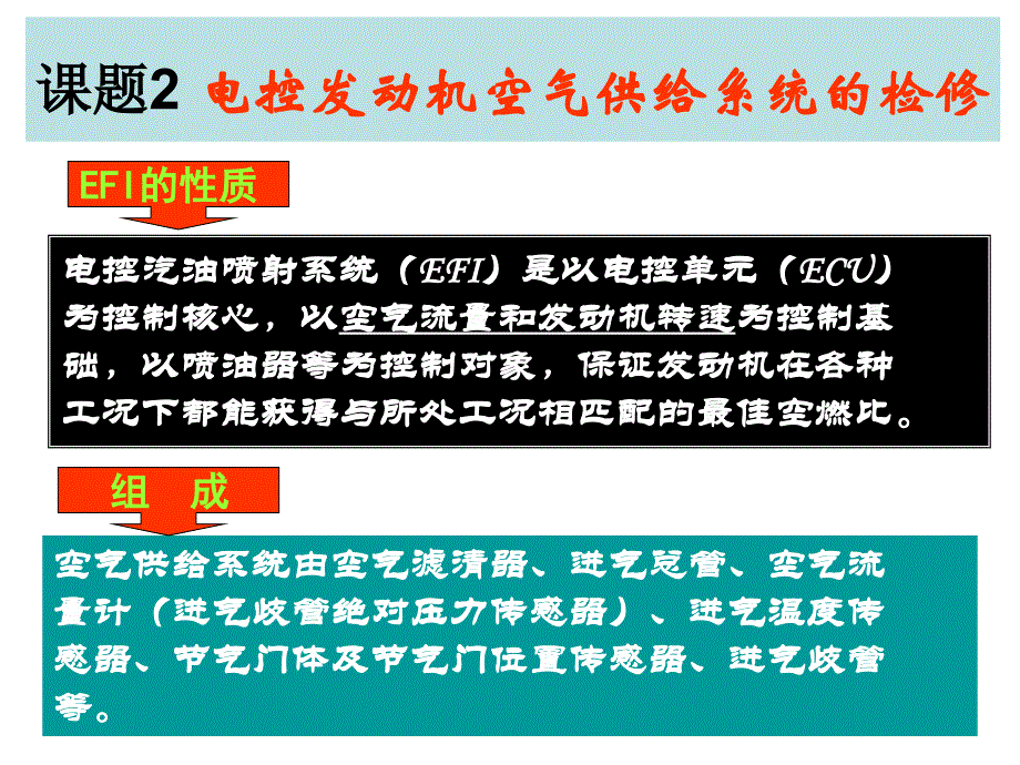 电控发动机空气供给系统的检修_第1页