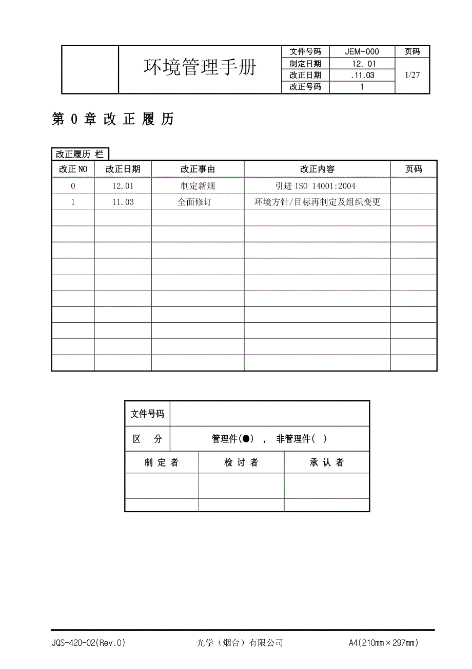 光学公司环境管理手册_第2页