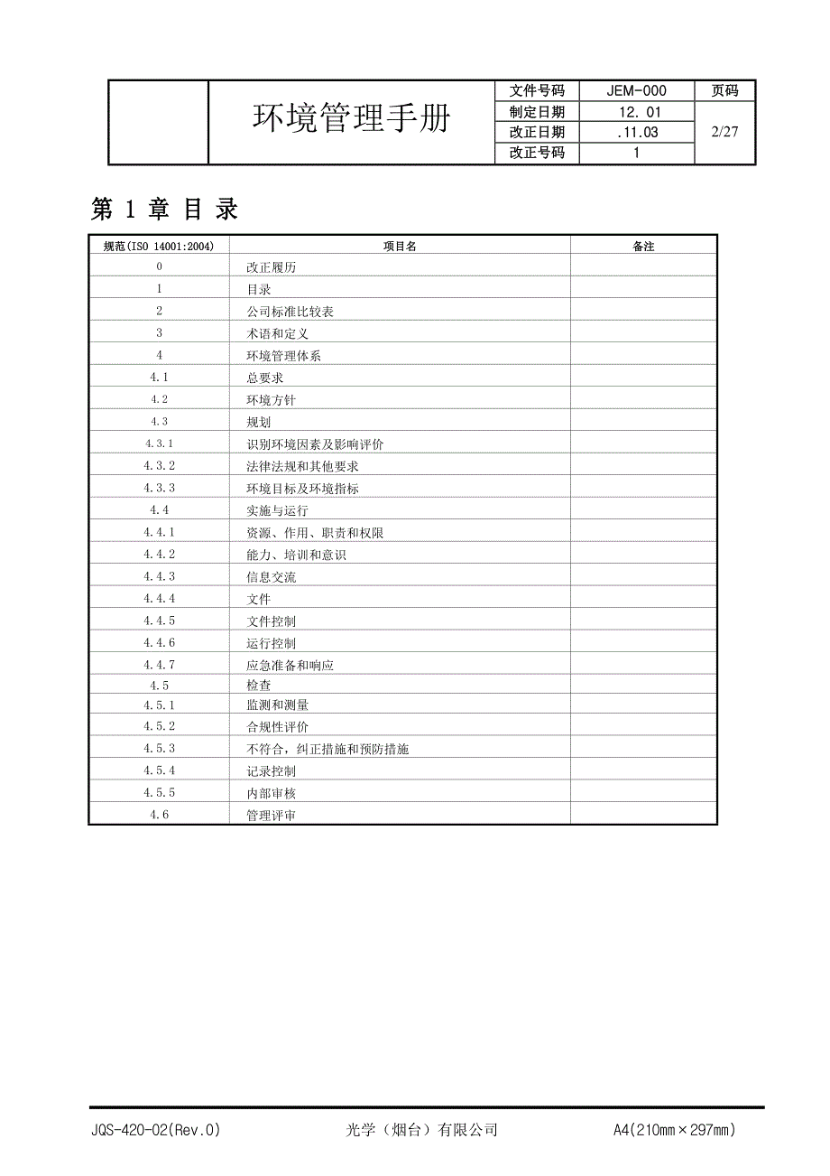 光学公司环境管理手册_第3页