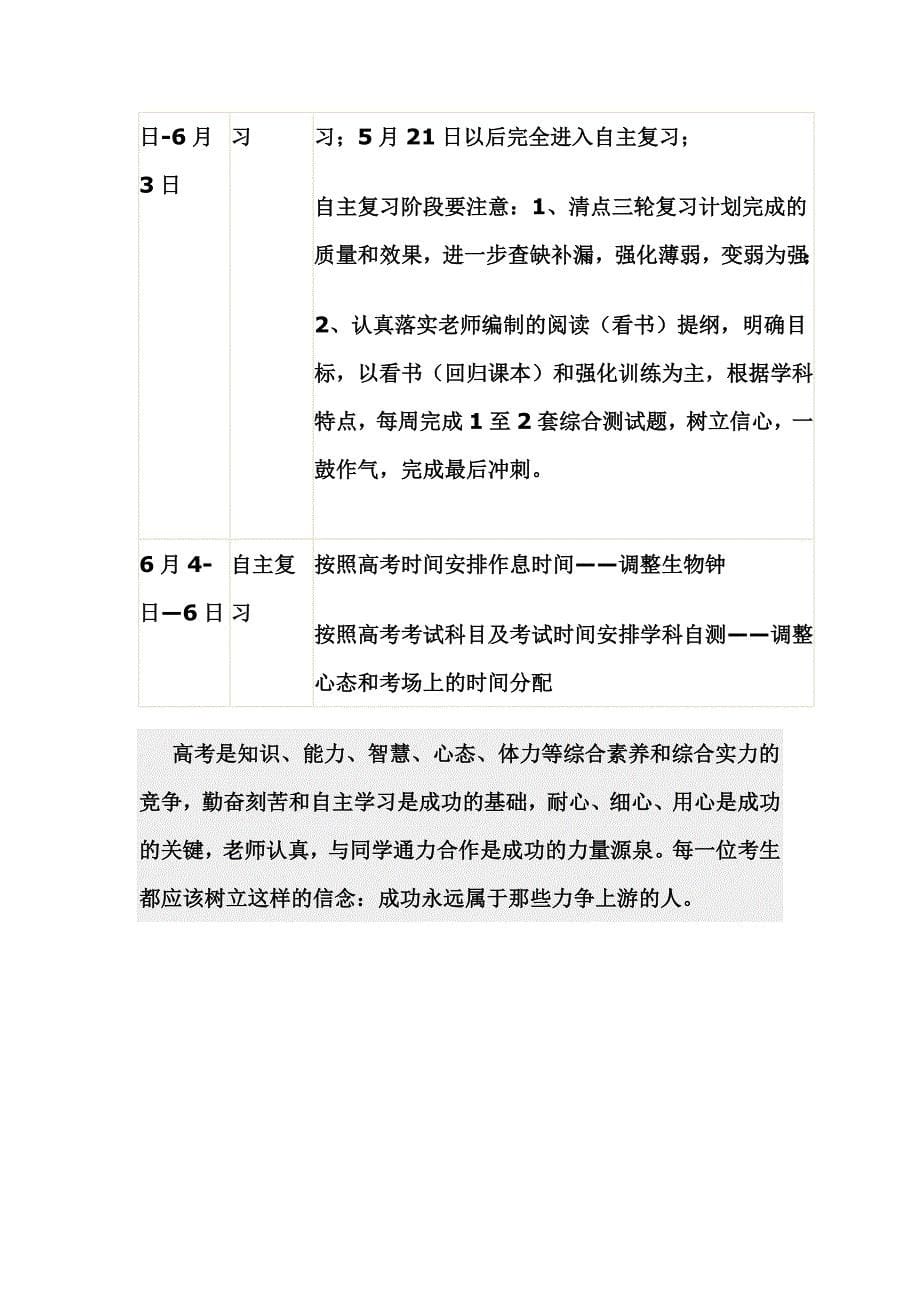 高考语文复习备考计划甘凤仙_第5页