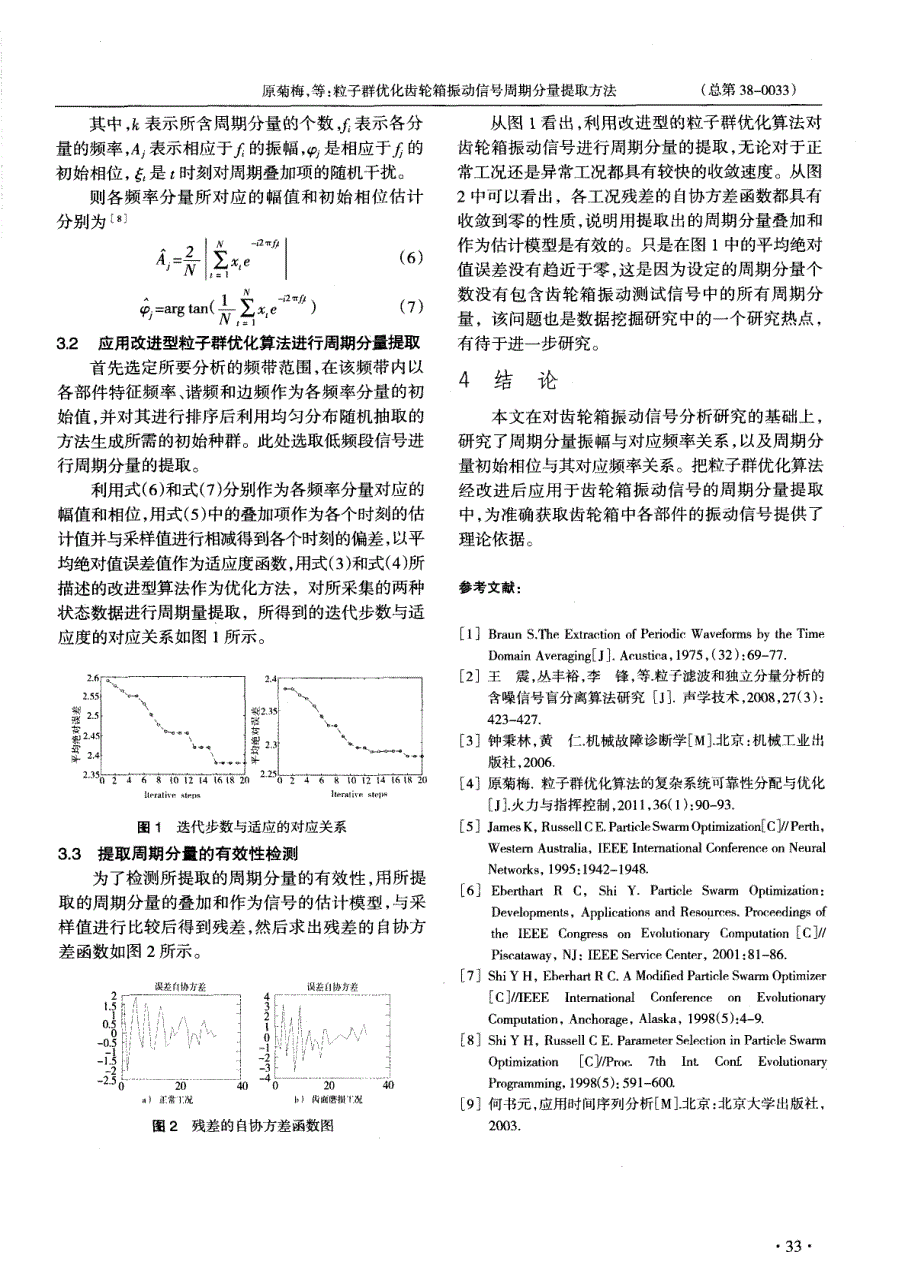 粒子群优化齿轮箱振动信号周期分量提取方法_第4页