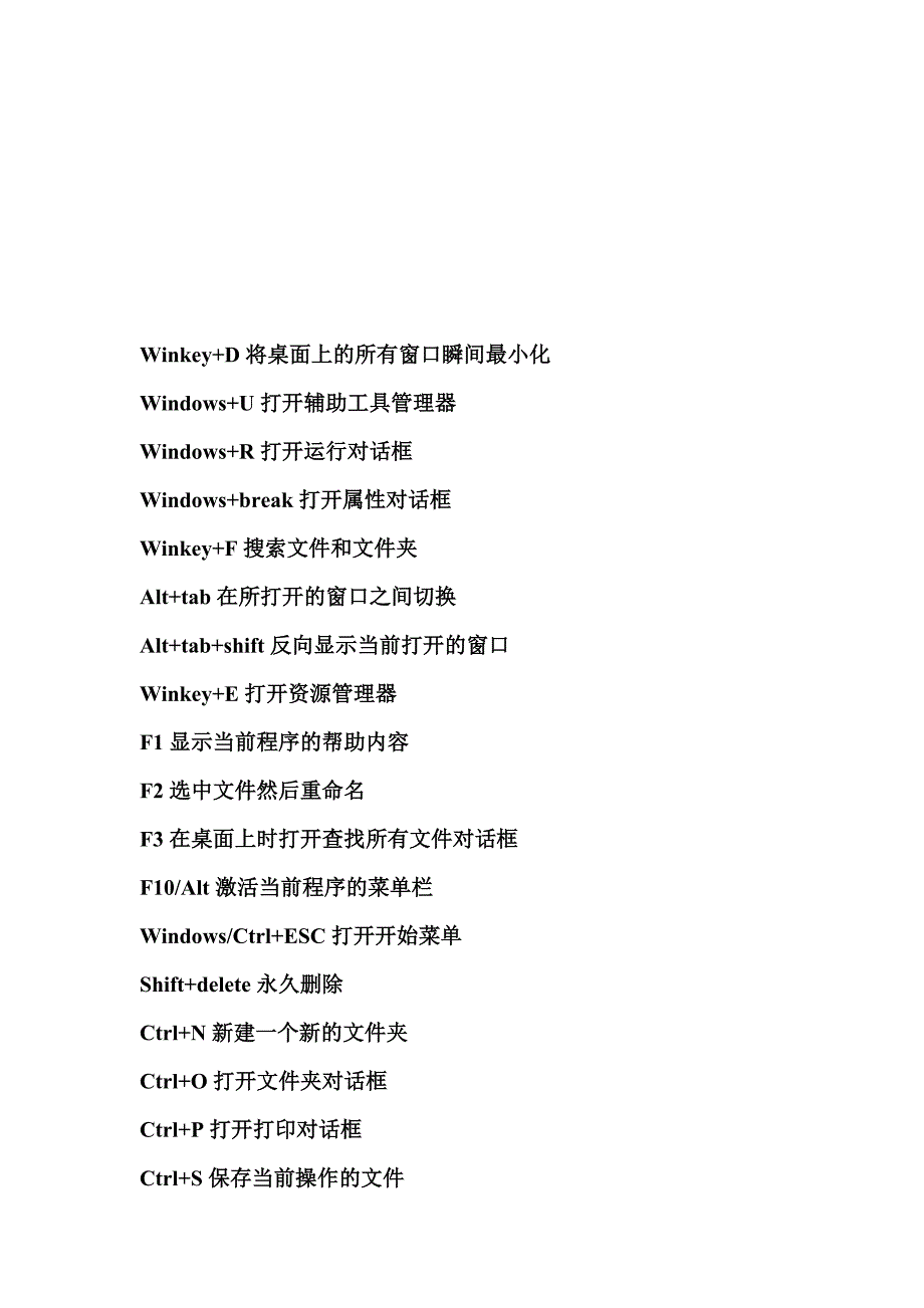 电脑的基本快捷键操作_第1页