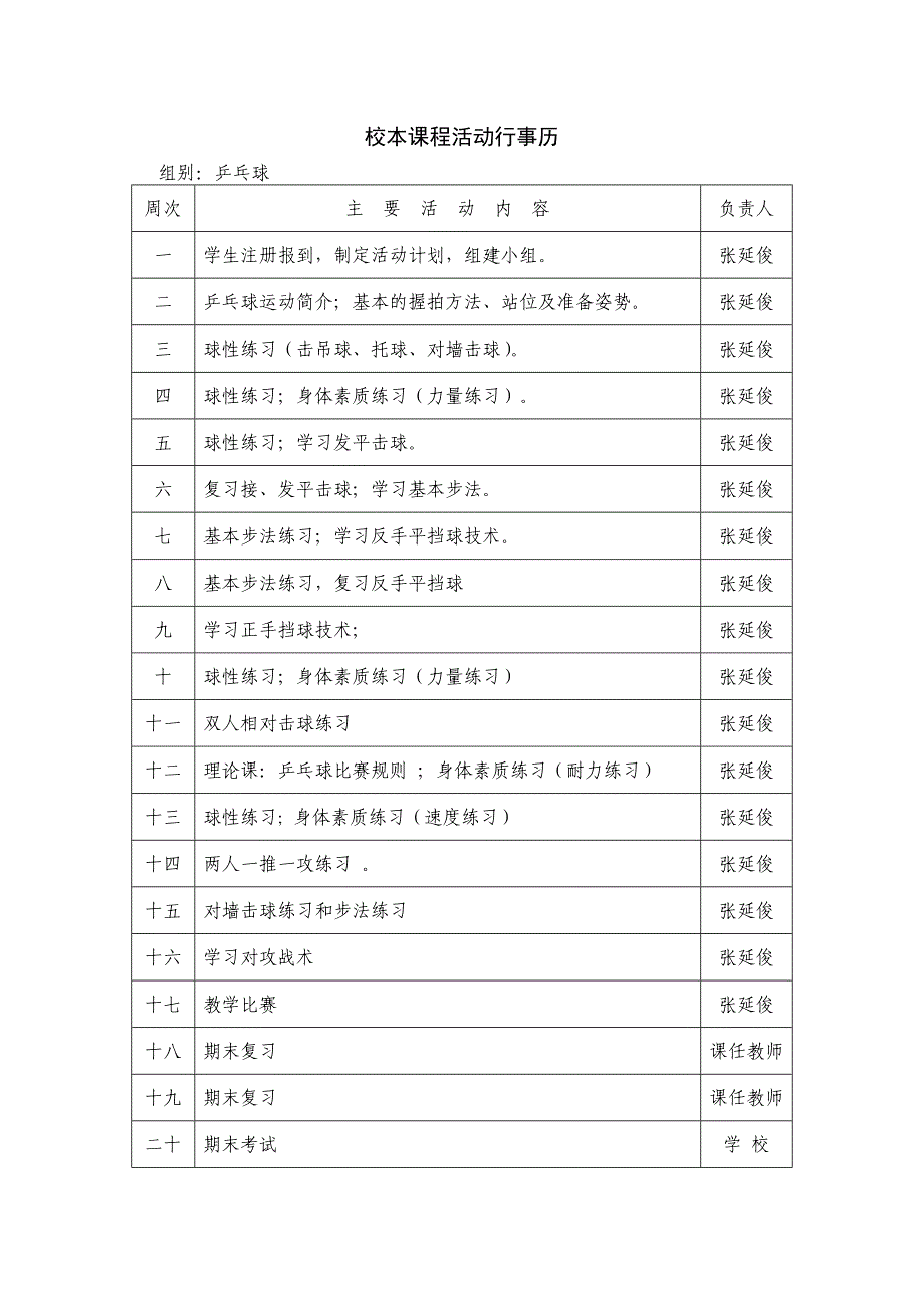 乒乓球小组活动行事历_第1页