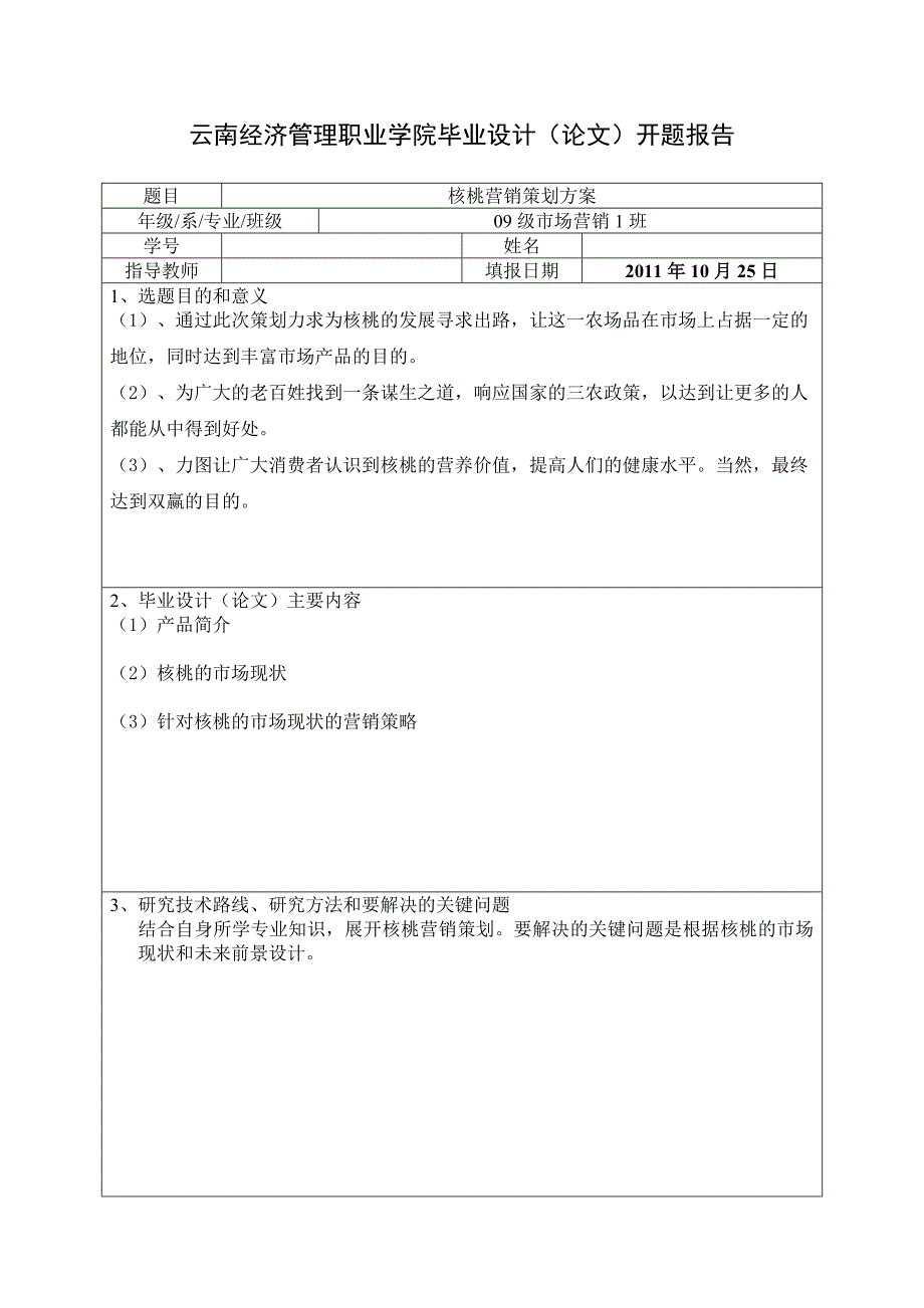 核桃营销策划方案  毕业设计(论文)_第2页