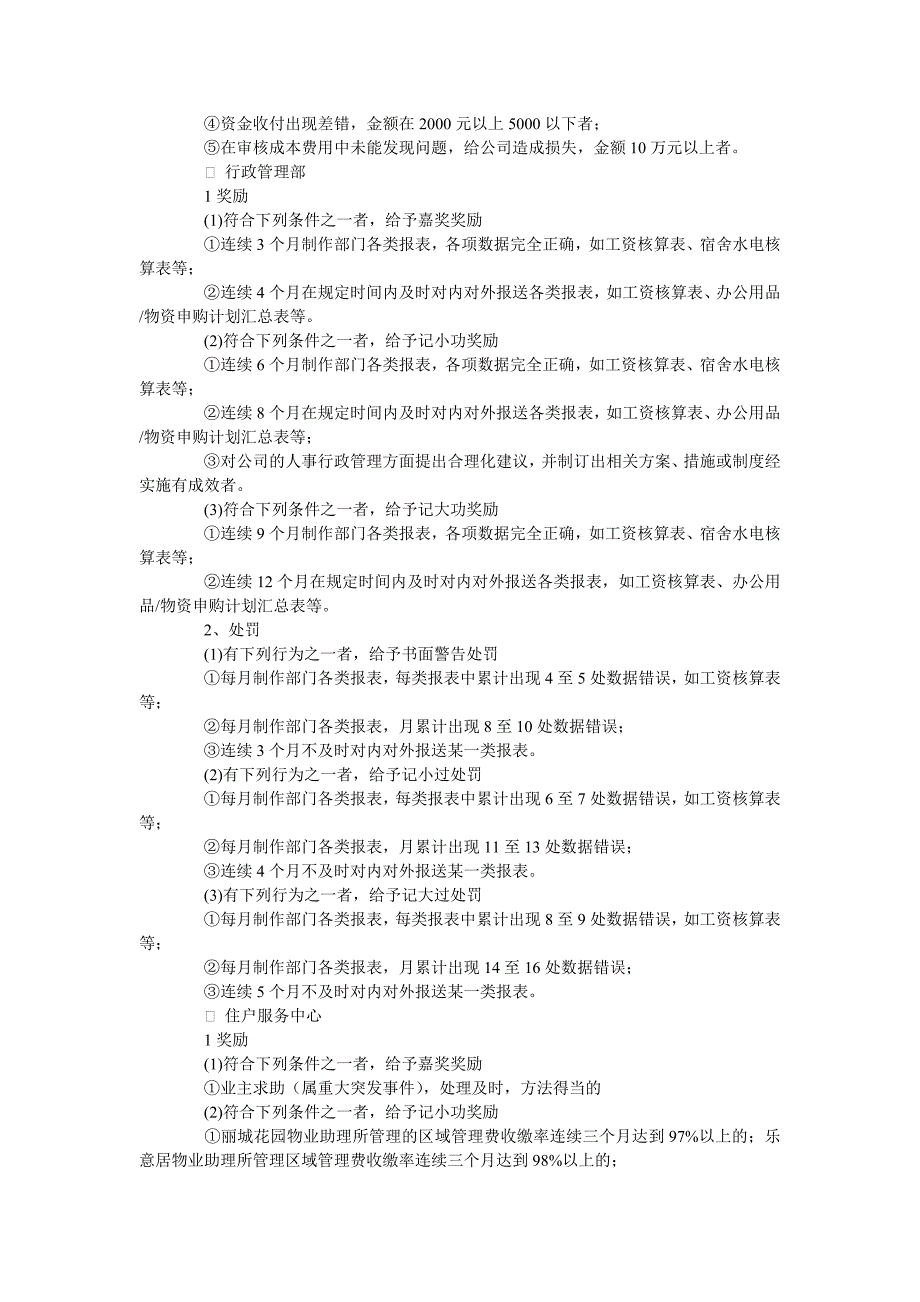 物业公司员工奖惩制度明细_第4页