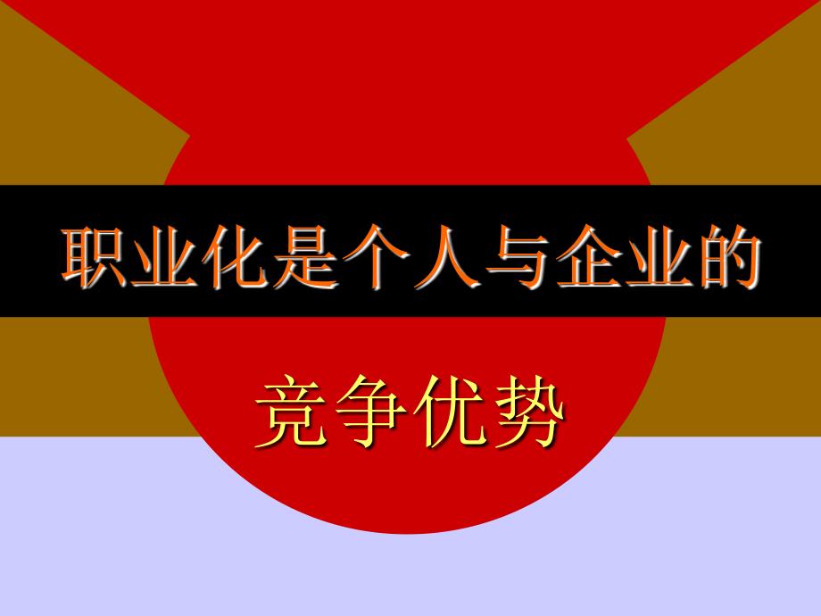 【培训课件】职业化是个人与企业的竞争优势_第1页