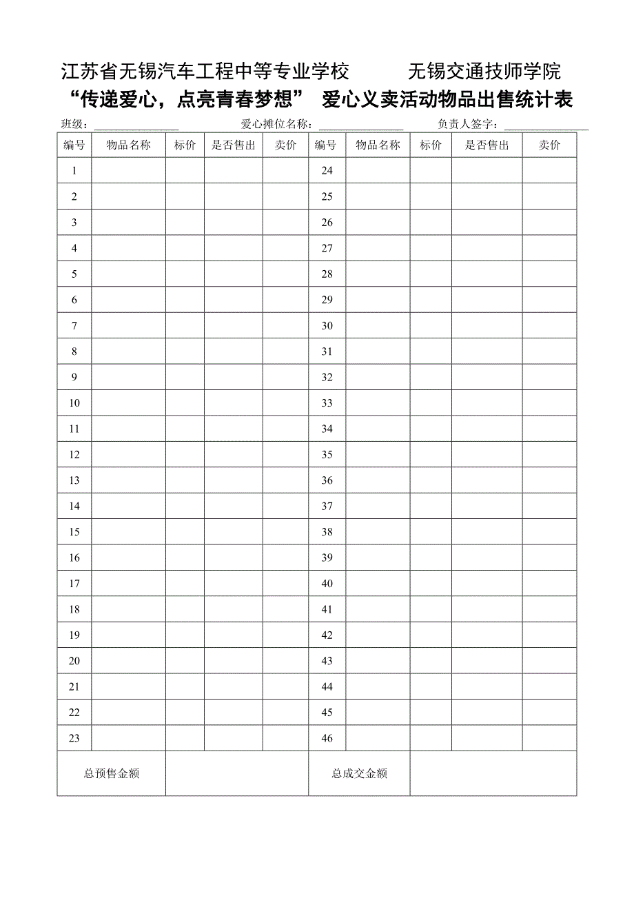 最新版：爱心义卖活动策划书_第4页