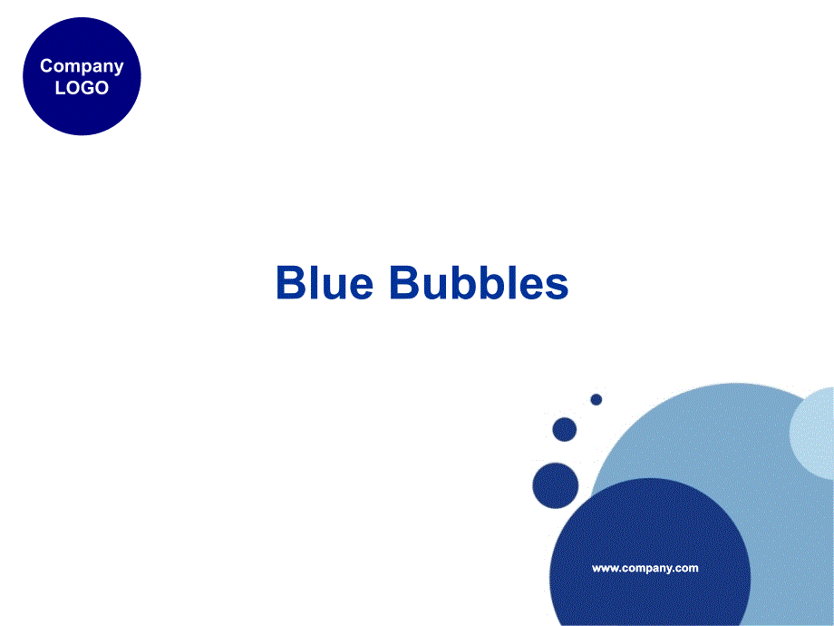 蓝色泡沫简洁模板_第1页