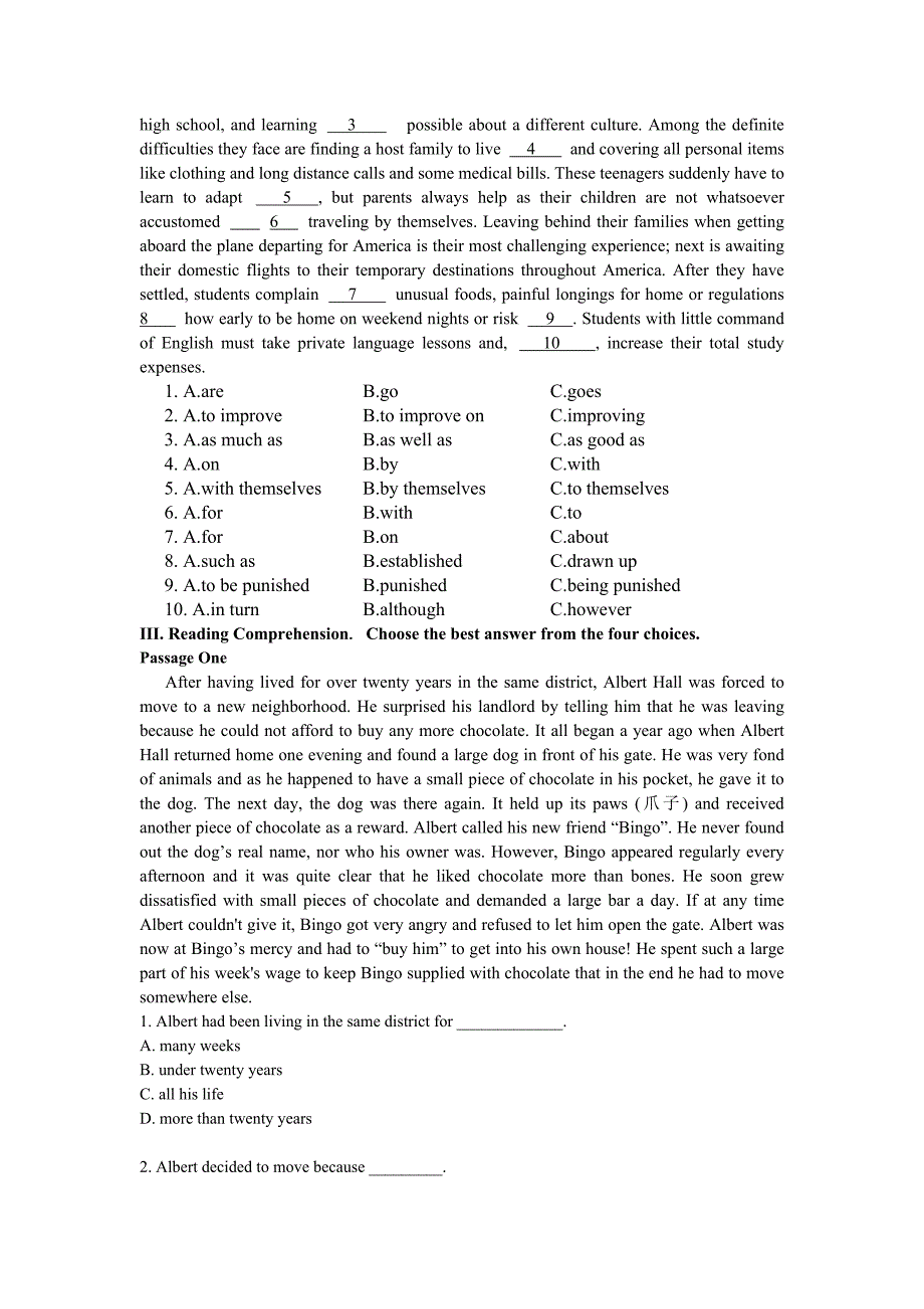 大学英语复习题库_第2页