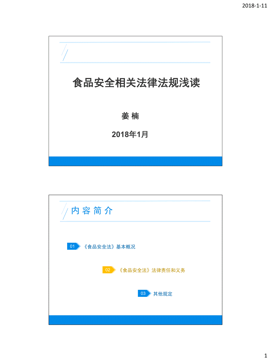 食品安全相关法律法规解读_第1页