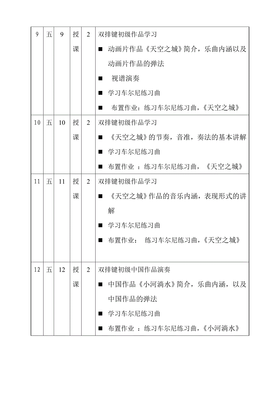 双排键小课课程教学日历_第3页