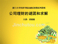 公司理财的谜团和求解