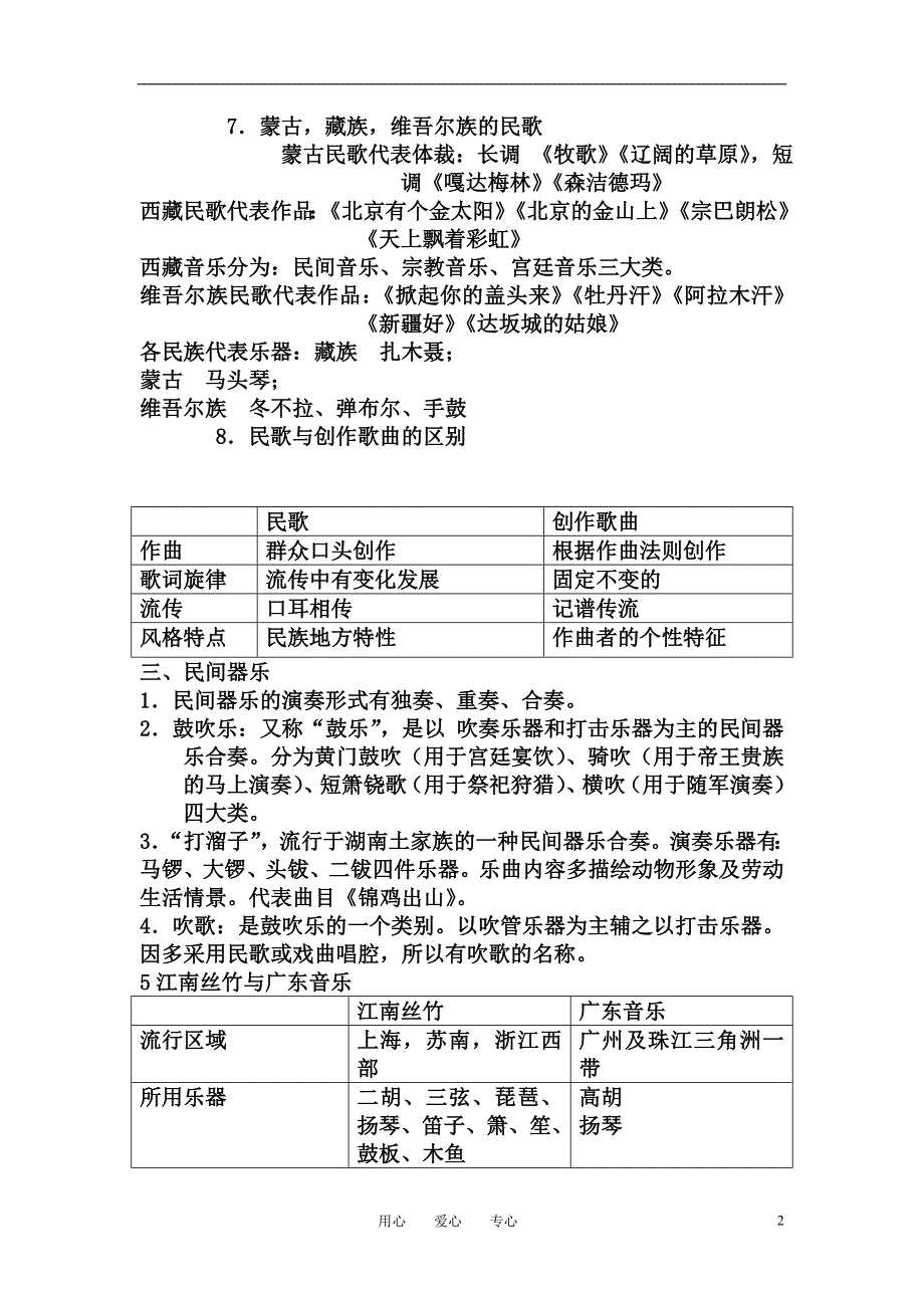 音乐资料  新人教版_第2页