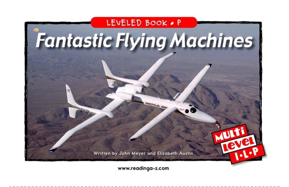 英语阅读读本-Fantastic Flying Machines_第1页