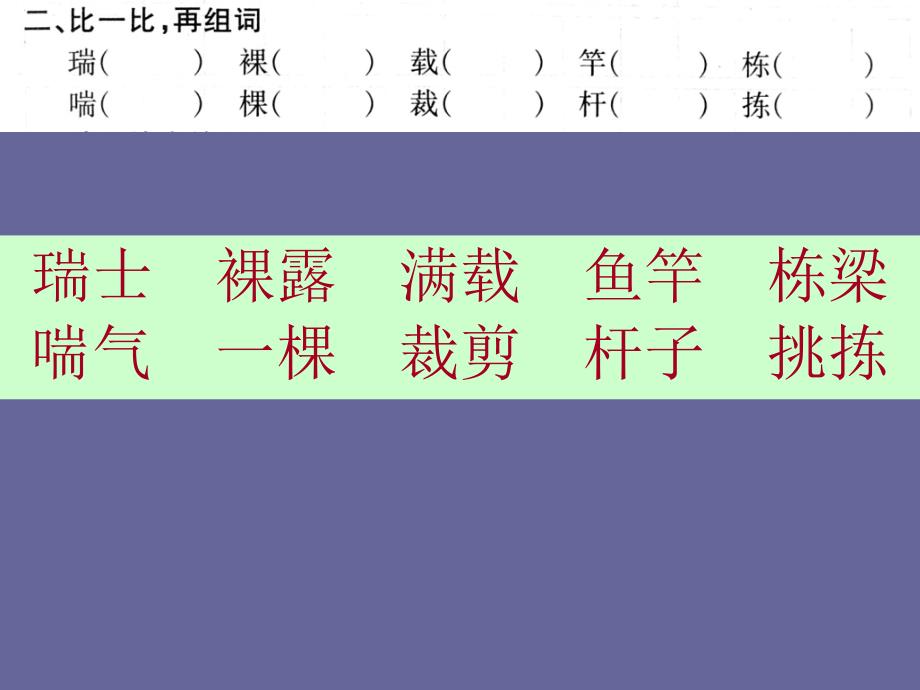 三年级语文下册第二单元试卷解析和讲解ppt课件-新课标人教版小学三年级_第3页