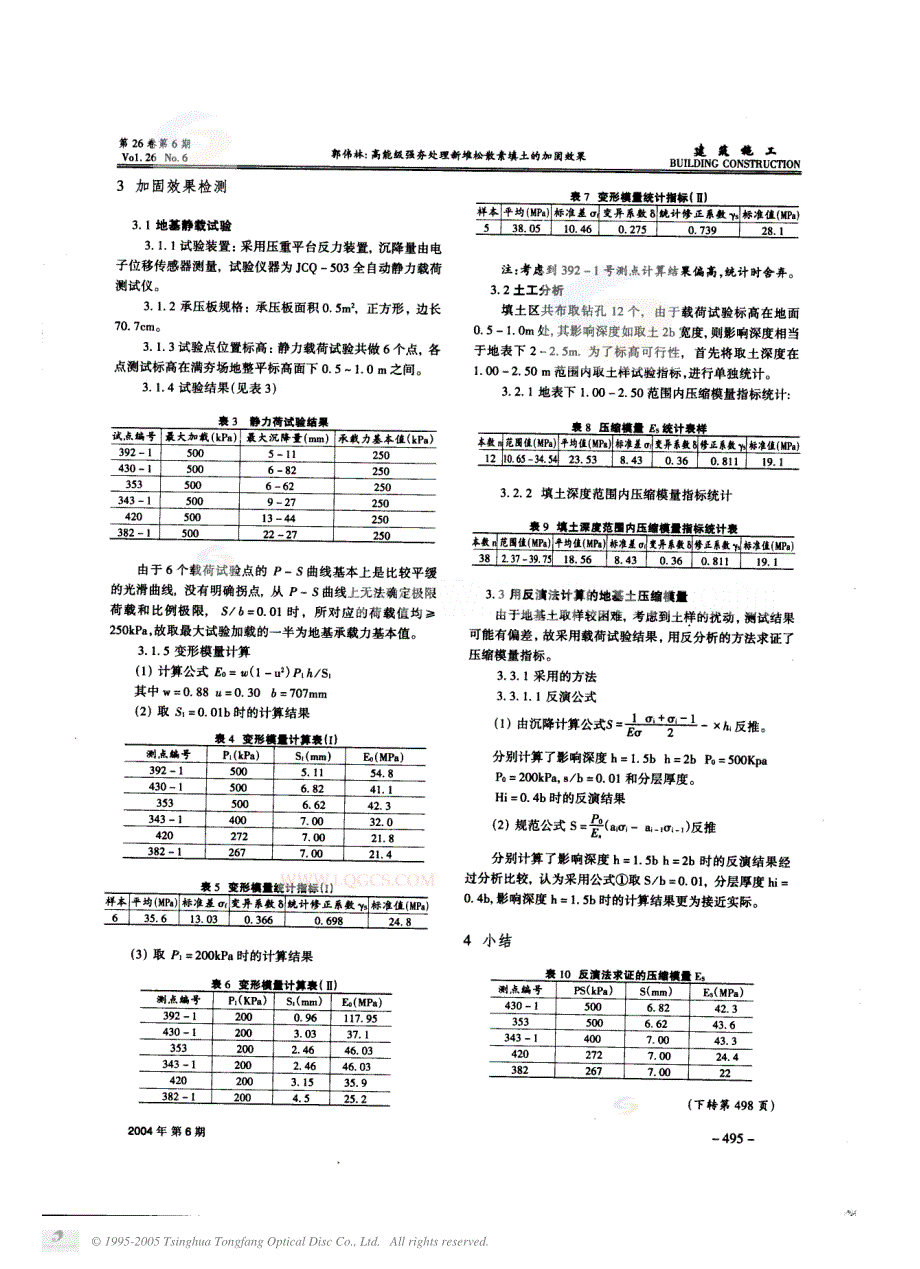 高能级强夯处理新堆松散素填土的加固效果_第2页