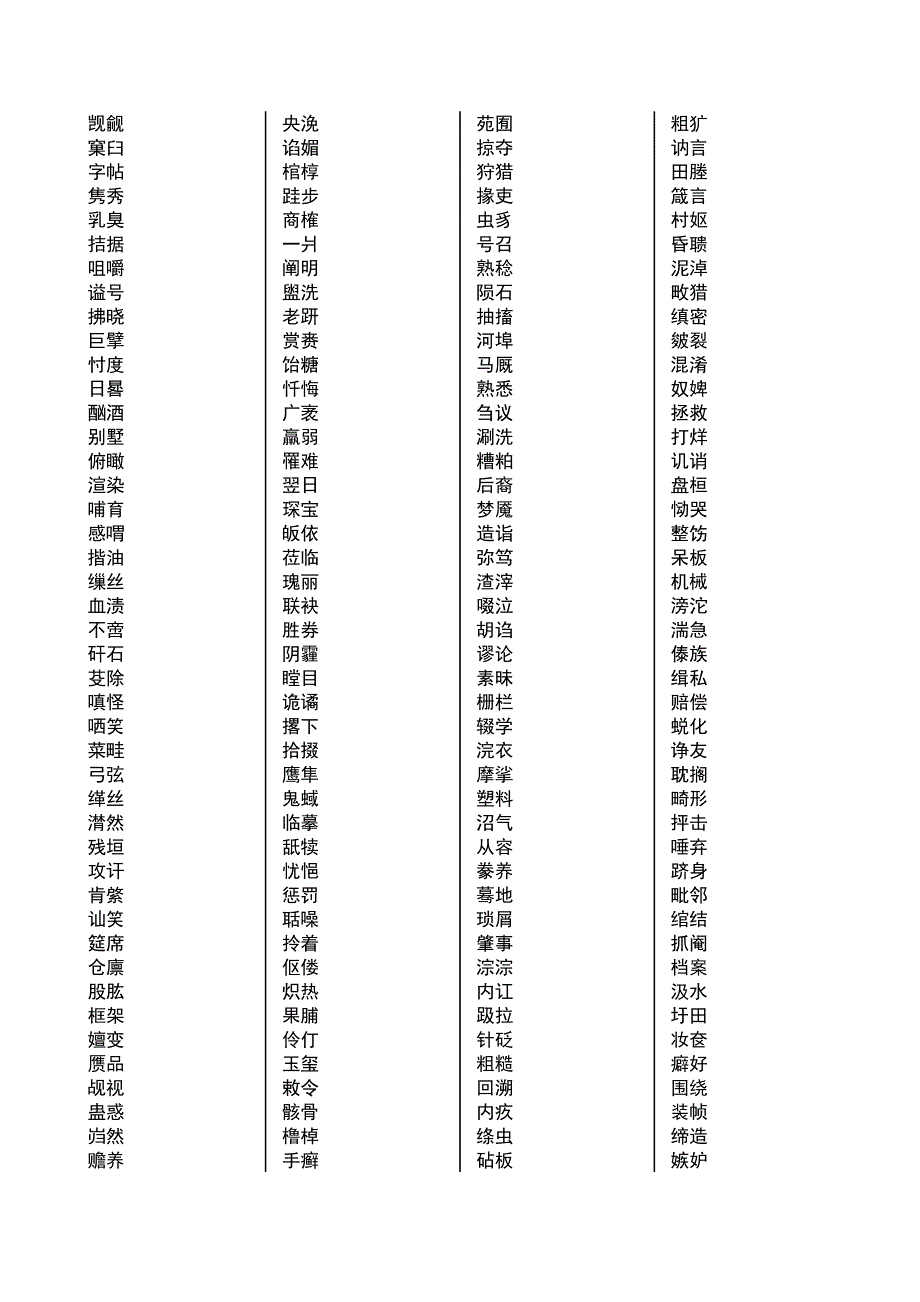 2009年高三语文高考专题复习训练-500个易读错字训练（含答案）_第2页