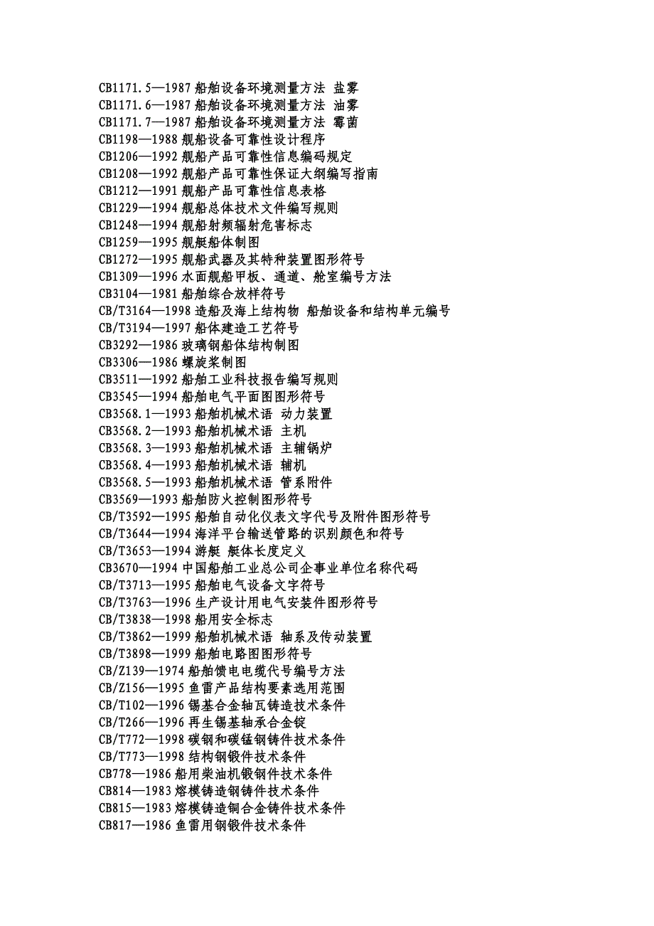 CB 船舶标准目录_第2页
