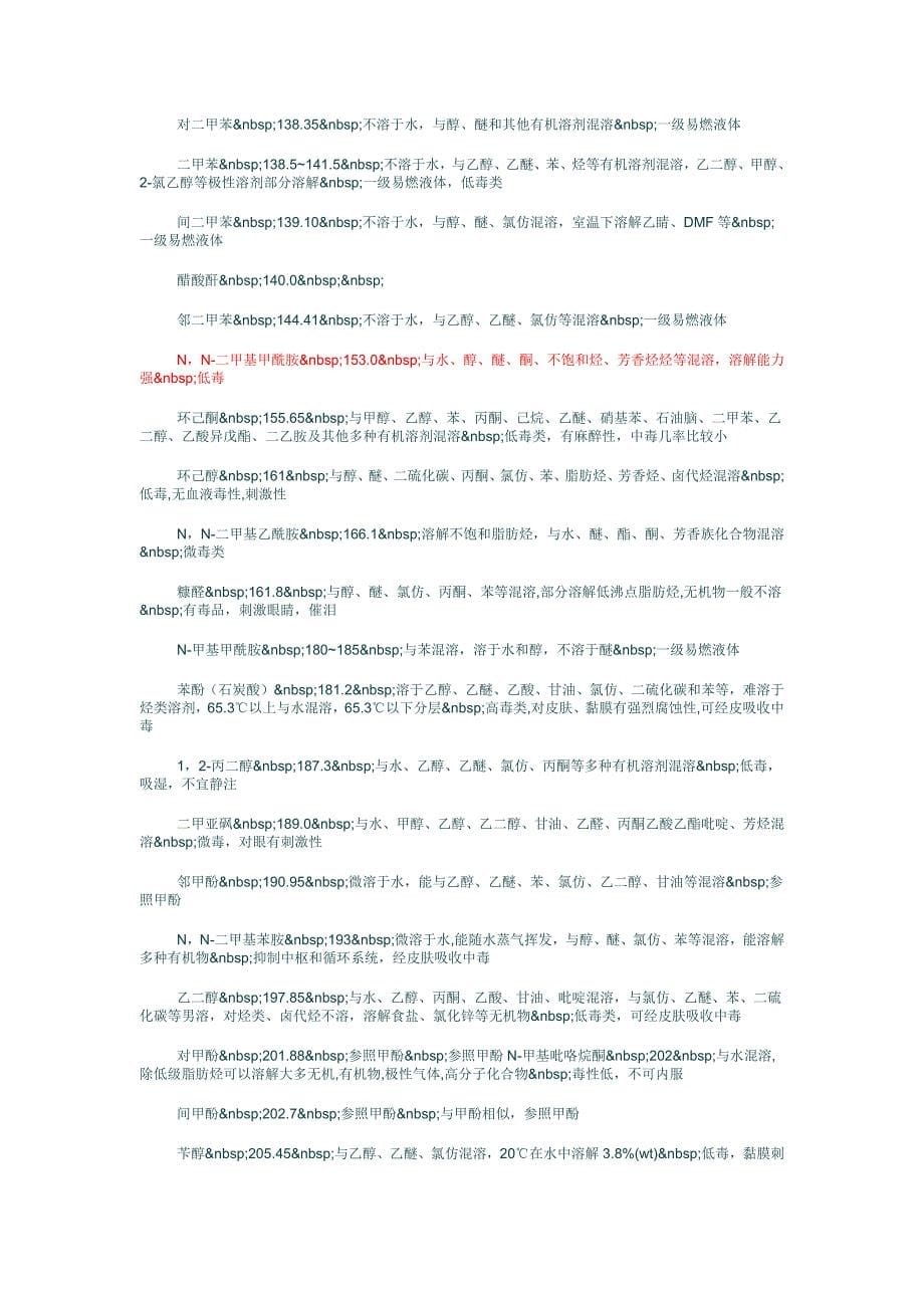 下面这份溶剂极性表列出了常用有机溶剂极性顺序_第5页