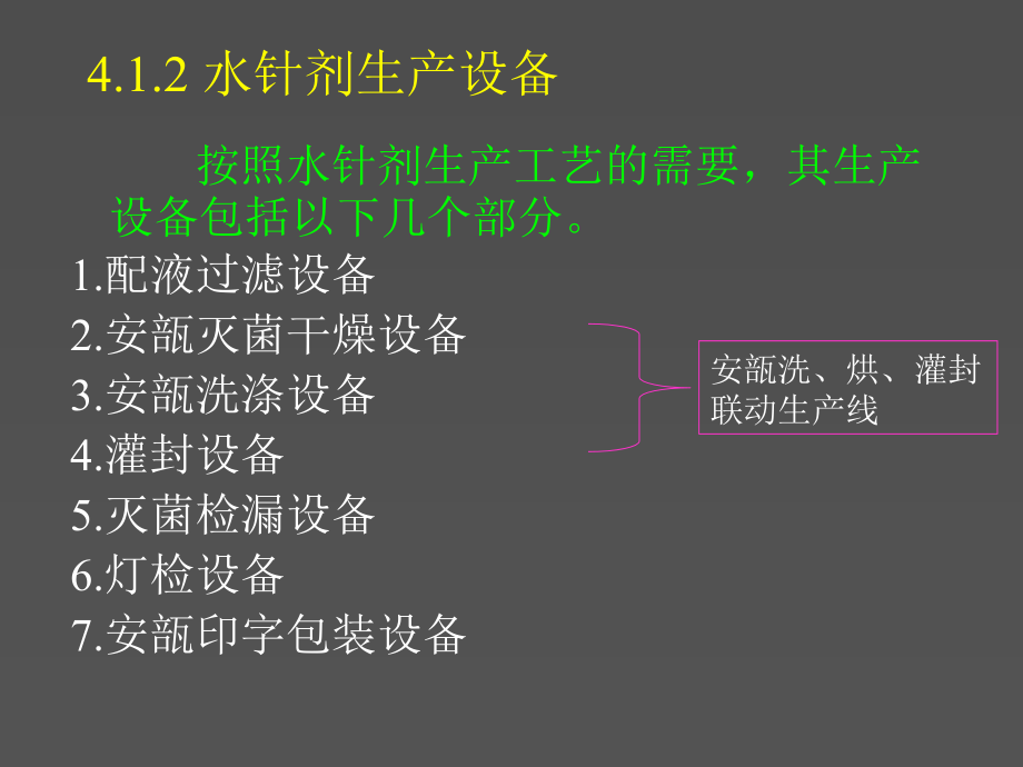 水针剂生产设备幻灯片_第1页