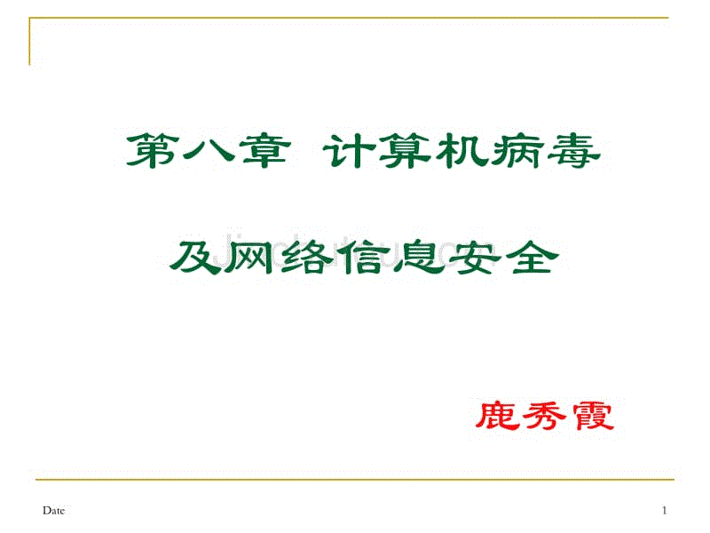 计算机病毒及网络安全ppt课件