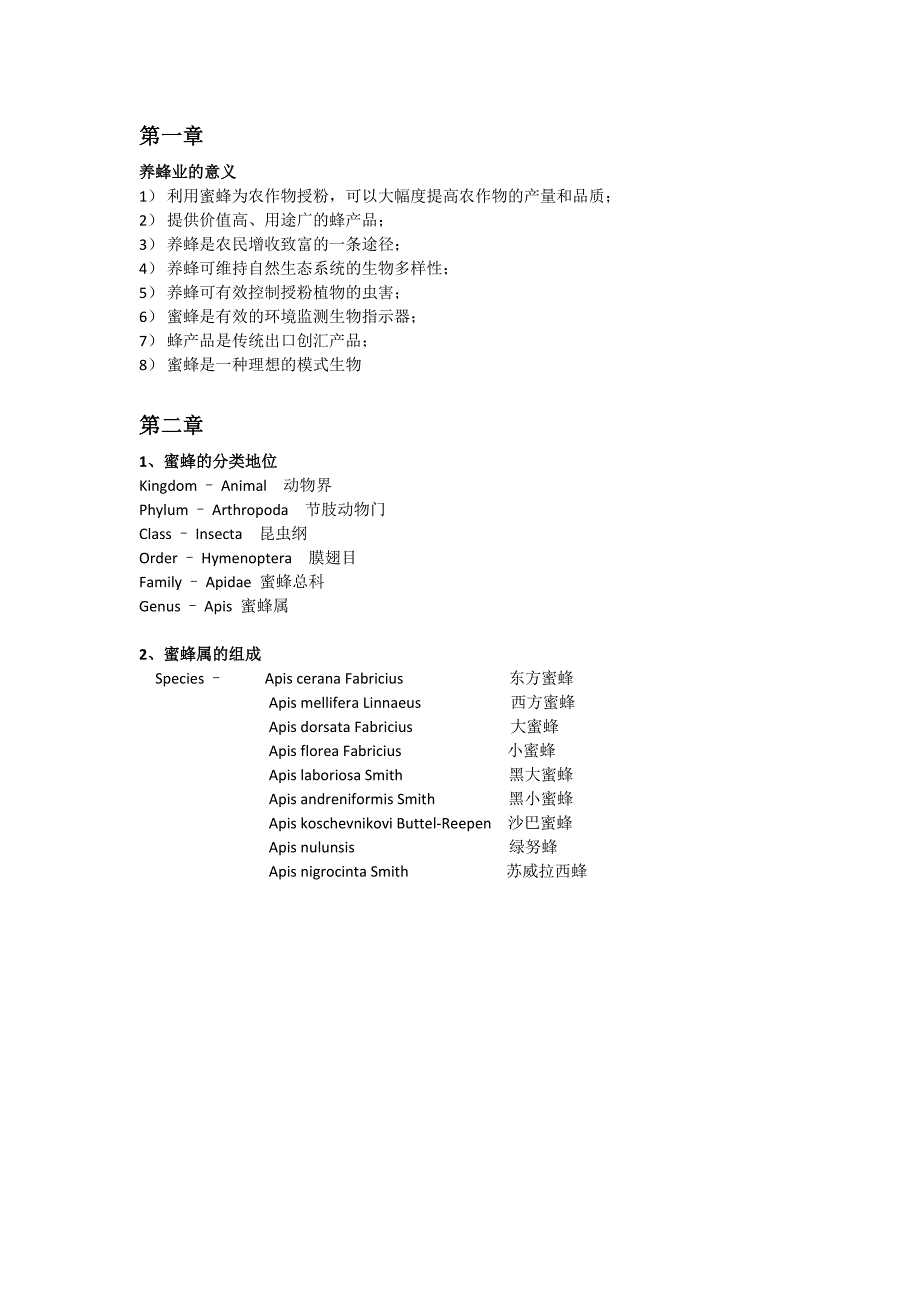 蜜蜂学复习资料(大学期末复习资料）_第1页