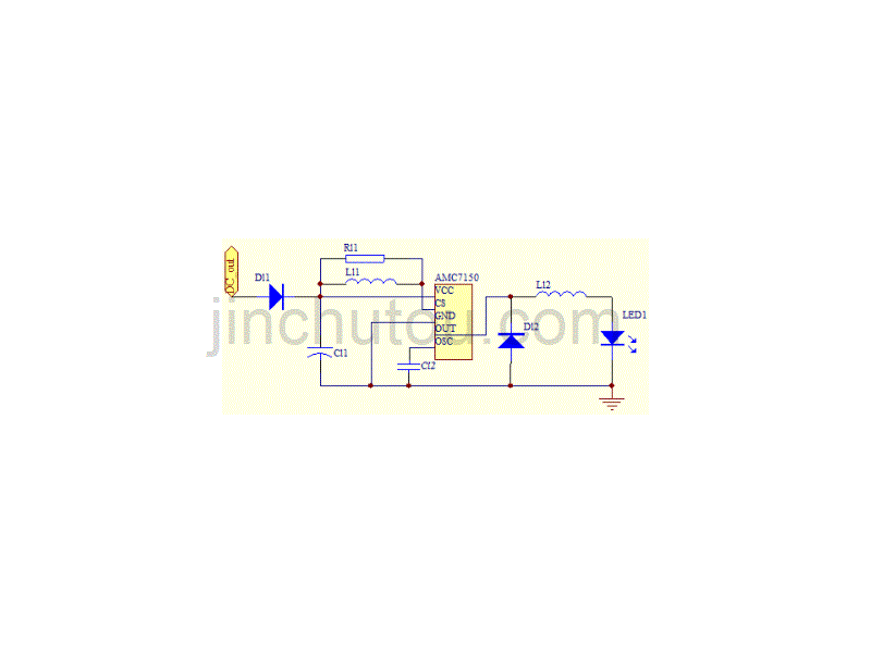 毕业论文-大功率LED恒流开关电源的研制-电路图_第1页