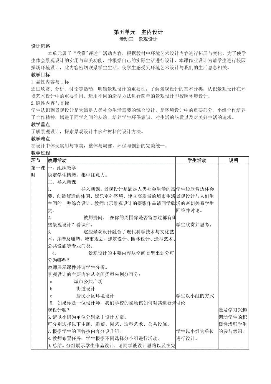 第五单元室内设计教学设计_第5页