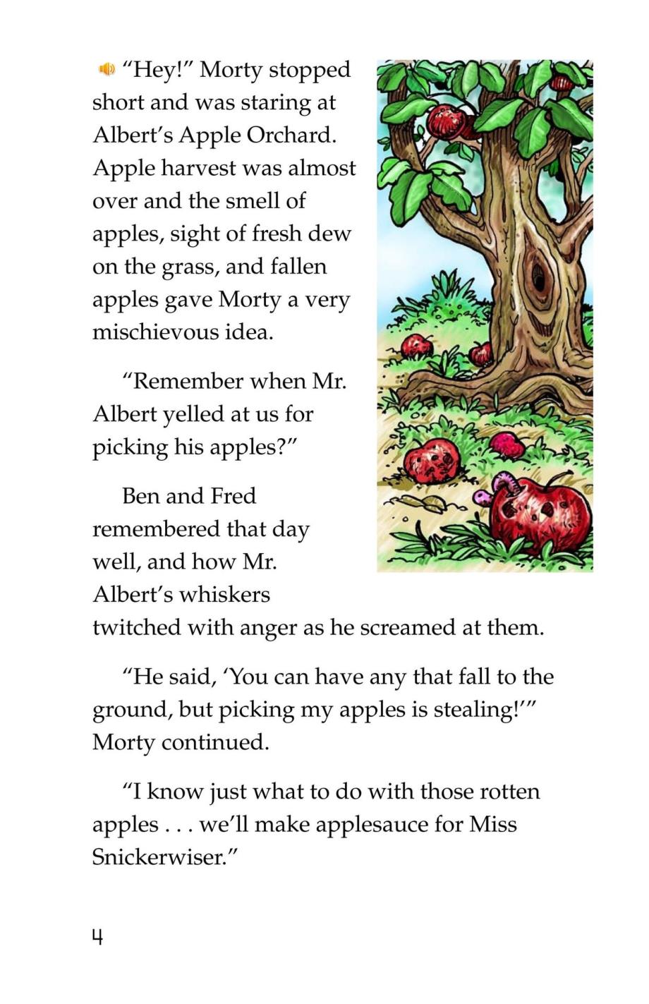 英语阅读读本-Morty and the Teacher's Apples_第4页