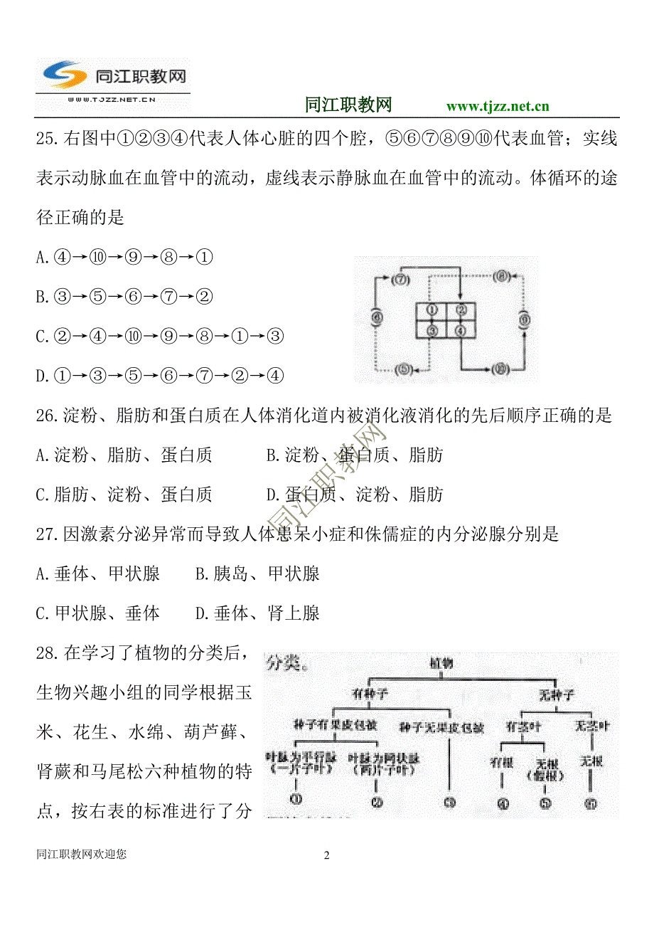 2017年临沂市中考生物试题_第2页