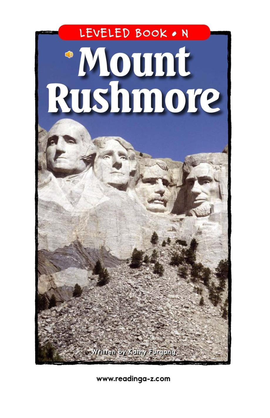 英语阅读读本-Mount Rushmore_第1页