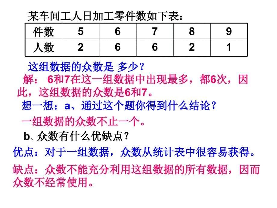 湘教版七年级上 6.3.2 众数 课件_第5页