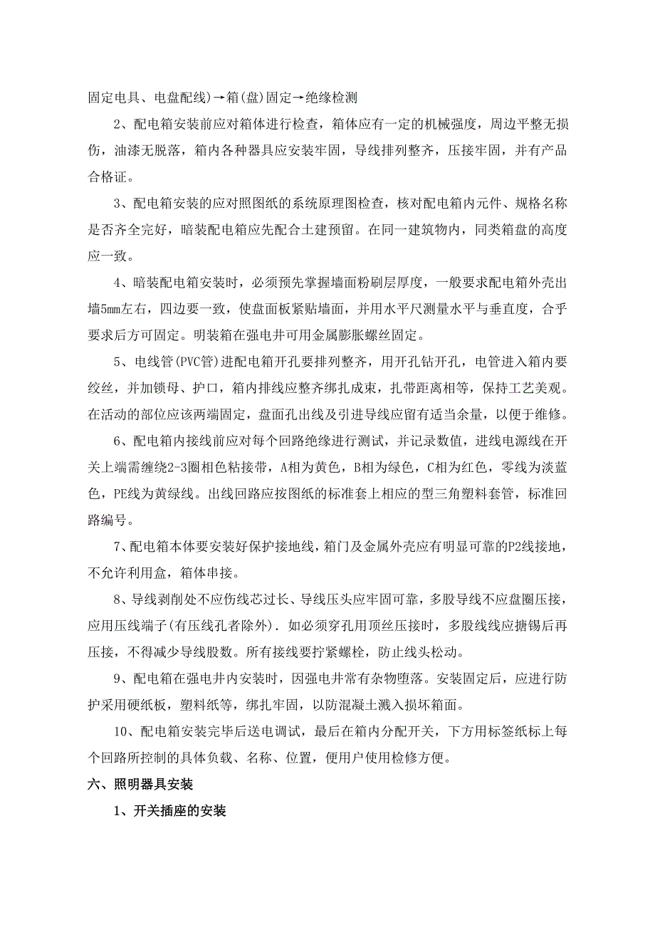 电气安装施工方案(香山)_第4页
